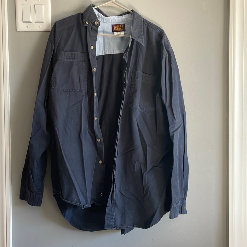 Vintage faded glory navy button up